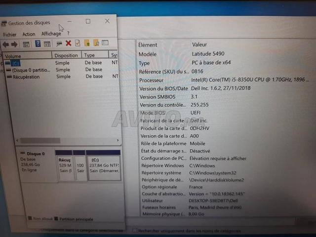 DELL Latitude 5490 i5 8350U 8Go 256SSD - 2