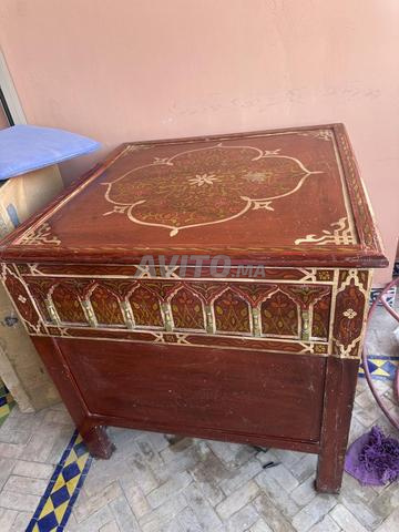 صندوق خشبي كبير مطلي يدويًا تازاقت - 2