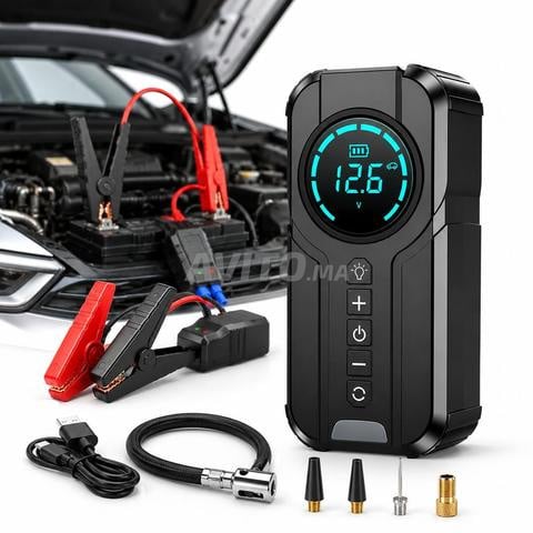 🔥 Booster de voiture 4 en 1 avec compresseur d'air -