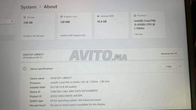 HP Elitebook 840 G5 16/256 - 2