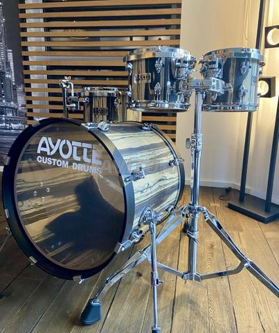 Batterie jazz Ayotte custom maple King ebony  - 2