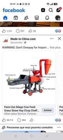 Vente de machines pour le broyage d'aliments pour bétail