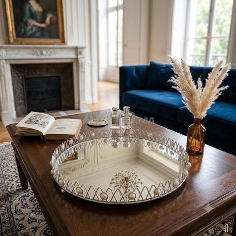 Plateau en verre de grande taille