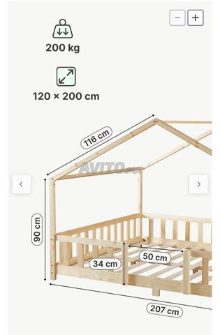 Grand lit enfant et matelas mémoire de forme - 2
