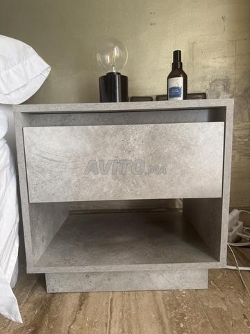Set de 2 tables de nuit effet béton - 2