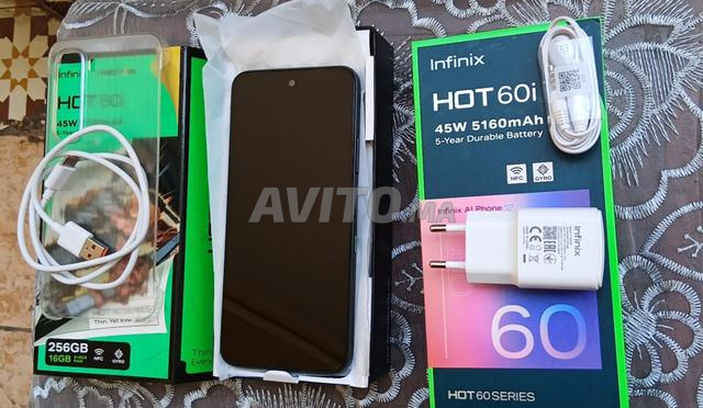 infinix hot 60i 256g 16 ram neuf complet - 2