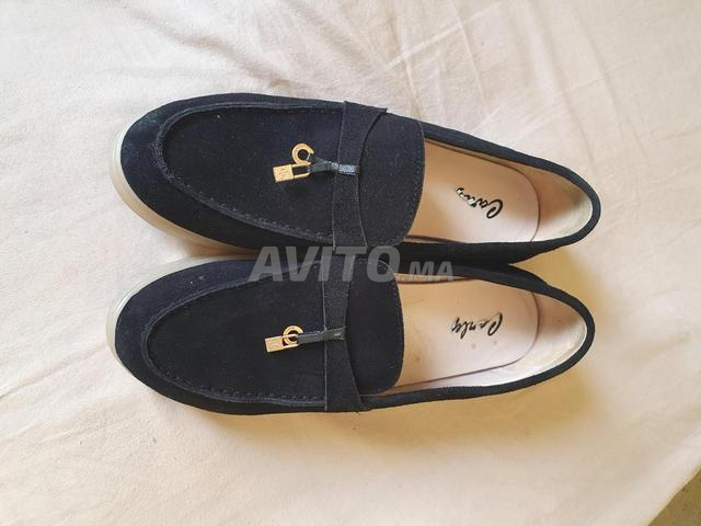 Chaussures mocassins élégantes en daim noir taille 38
