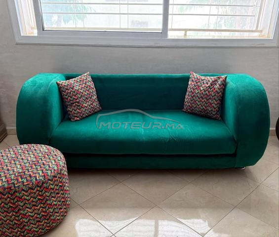 Canapé 2 places et Pouf assorti – Très bon état