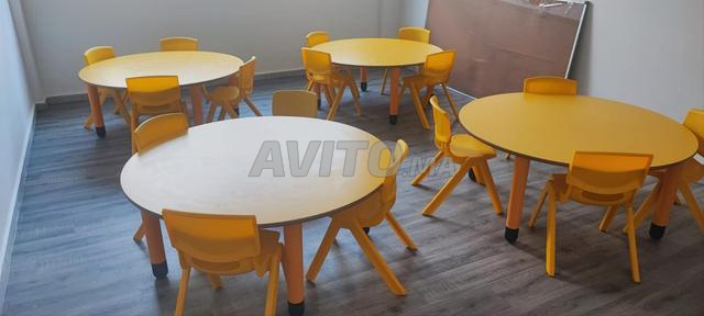 3 tables pour école, crèche ou espace de jeux