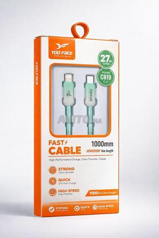 كابل YOO FACE CB19 USB-C إلى Lightning – 27 واط