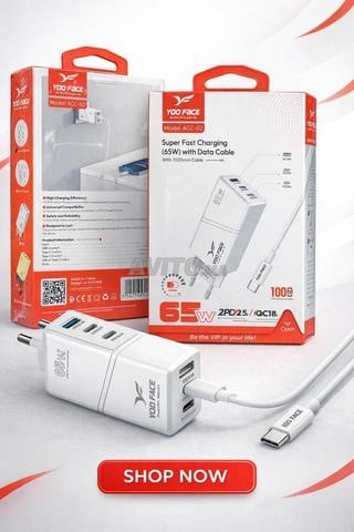 CHARGEUR 65W TYPE-C-LIGHTNING