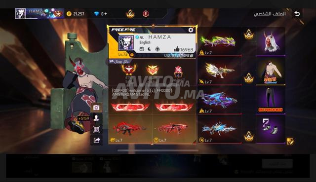 Compte Free Fire à vendre - 2