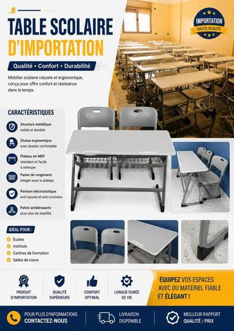 📚 À VENDRE – Tables Scolaires Importées 🏫   W
