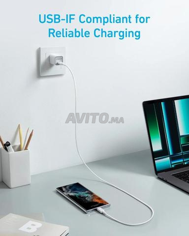 Câble Anker 322 USB-C 60W 1,8m Blanc - 2