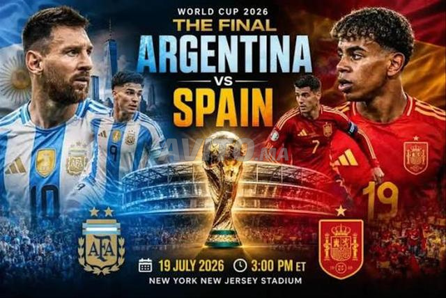2 Billets Espagne vs Argentine Coupe du Monde 2026