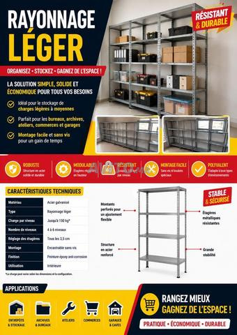 📦 Rayonnage Léger Pratique et Modulable 🏪 W