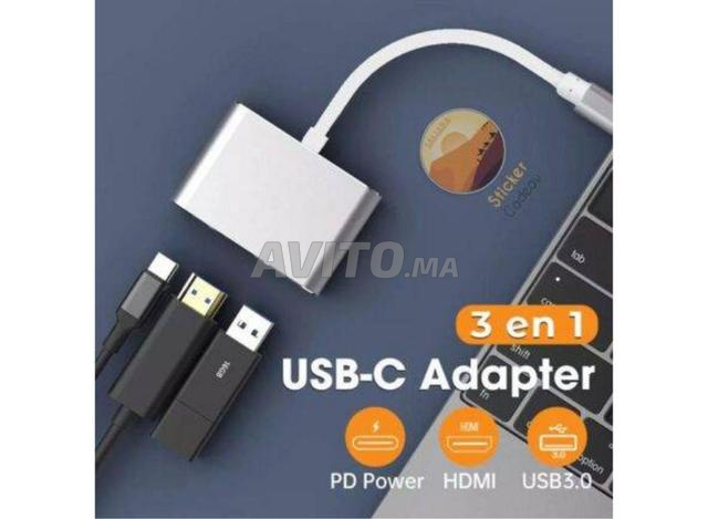 Adaptateur Type C vers HDMI 3 en 1