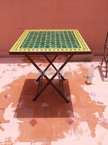 Table traditionnelle marocaine en zellige mosaïque - 2
