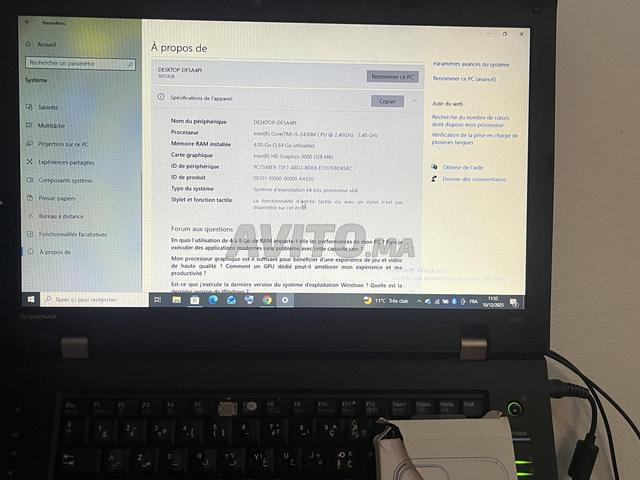 4 Go RAM 256 Go Intel i5 2ème génération - 2