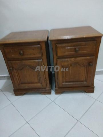 vente un lit 2 places 2 tables de chevet - 2
