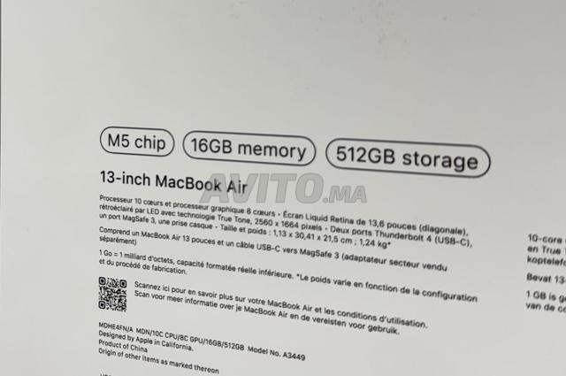 MacBook Air 13 Pouce M5 16 Go Ra 512 Go Neuf - 2