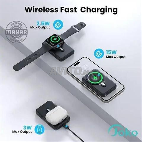 Power bank magnétique 10k mAh avec support pliable - 2
