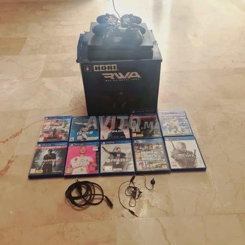 Pack PS4 Slim / Volant / 3 manettes offertes / 10 jeux