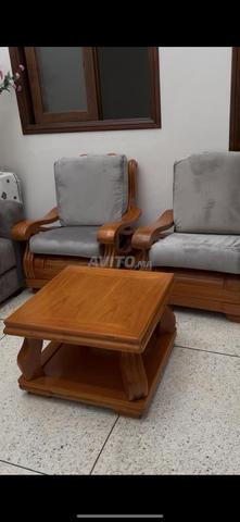 Salon bois avec table - 2