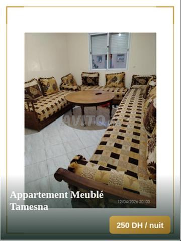 Appartement meublé à louer à la journée