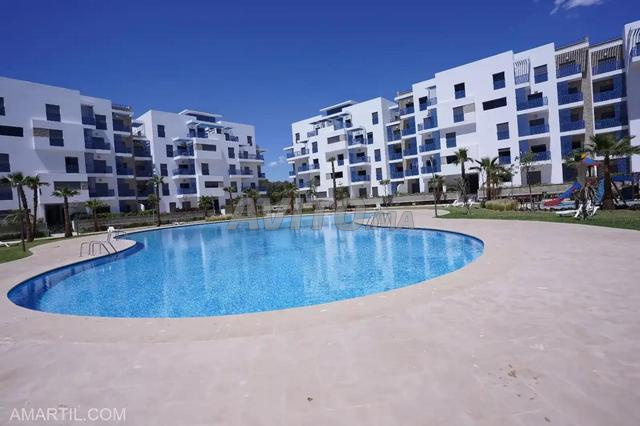 Appartement à louer à corniche martil 1CH,piscine