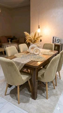 صالة مونجي عصرية، كرسي أنتيطاش، طاولة خشب MDF - 2
