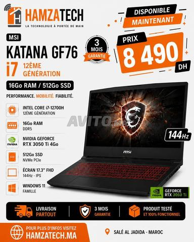 MSI Katana GF76 i7 12700H RTX3050Ti 16Go SSD512