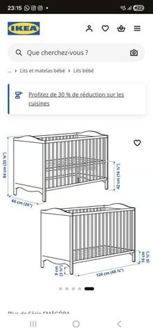 Lit bébé IKEA bon état - 2