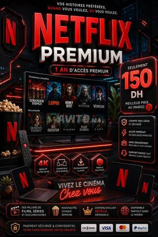 Netflix Premium 1 An 150 DH Seulement Garantie 100%