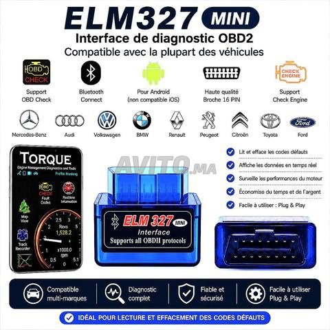 NEUF - OBD2 Bluetooth Diagnostic Auto Multimarque