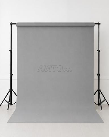 Lot de 2 fonds photo studio avec stands de support - 2