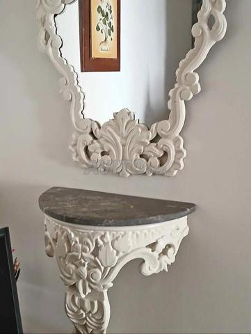 Miroir déco avec marbre - 2