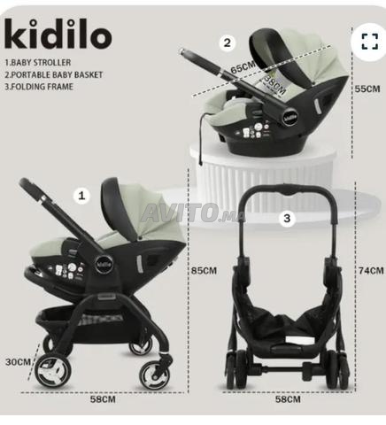 Poussette 3 en 1 Kidilo noir - 2