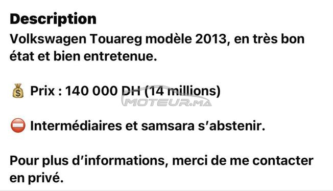 Volkswagen Touareg Diesel Automatique 2013