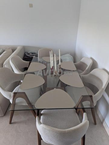 طاولة طعام مع 6 كراسي - 2