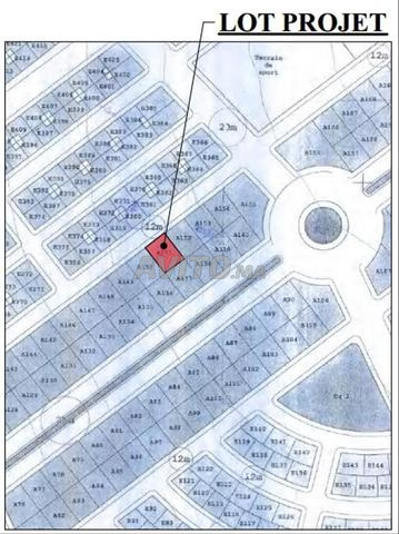 Vente terrain autorisé de 213m2