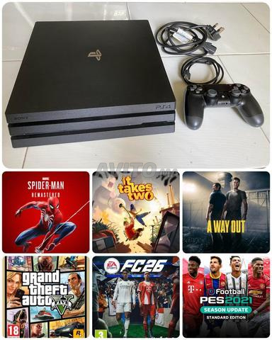 PS4 Pro 1000 Go 4K Original 22 Jeux PES GTA5 FC26