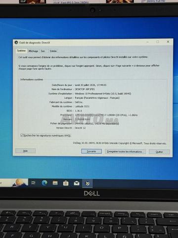 Dell Latitude 5531 i7-12ème Gén 32GB / 512GB occasion - 2