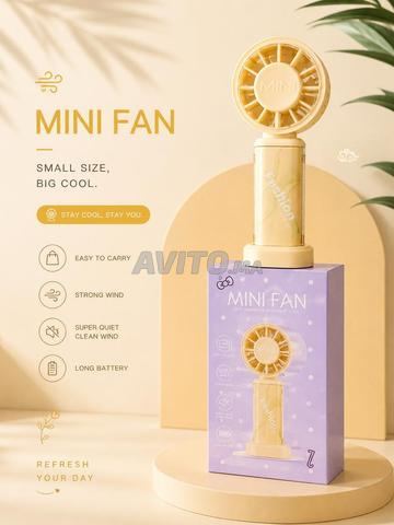 📢 Petit ventilateur portable rechargeable - 2