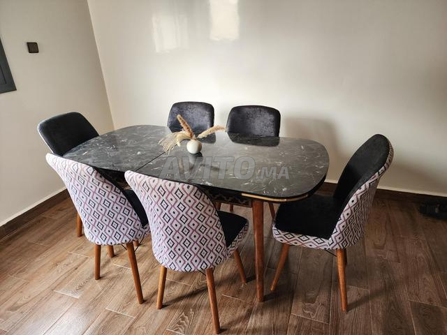 Table en marbre de haute qualité avec 6 chaises - 2