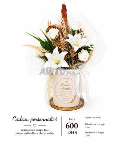 cadeau personnalisé avec plante artificielle