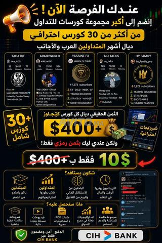 أكثر من 30 كورس لتعلم التداول