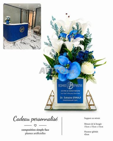 cadeau personnalisé avec plante artificielle