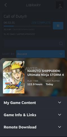 Compte Steam avec Naruto Ultimate Ninja Storm 4