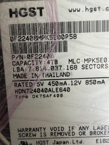 Disque dur HDD 3.5 4TB - 2